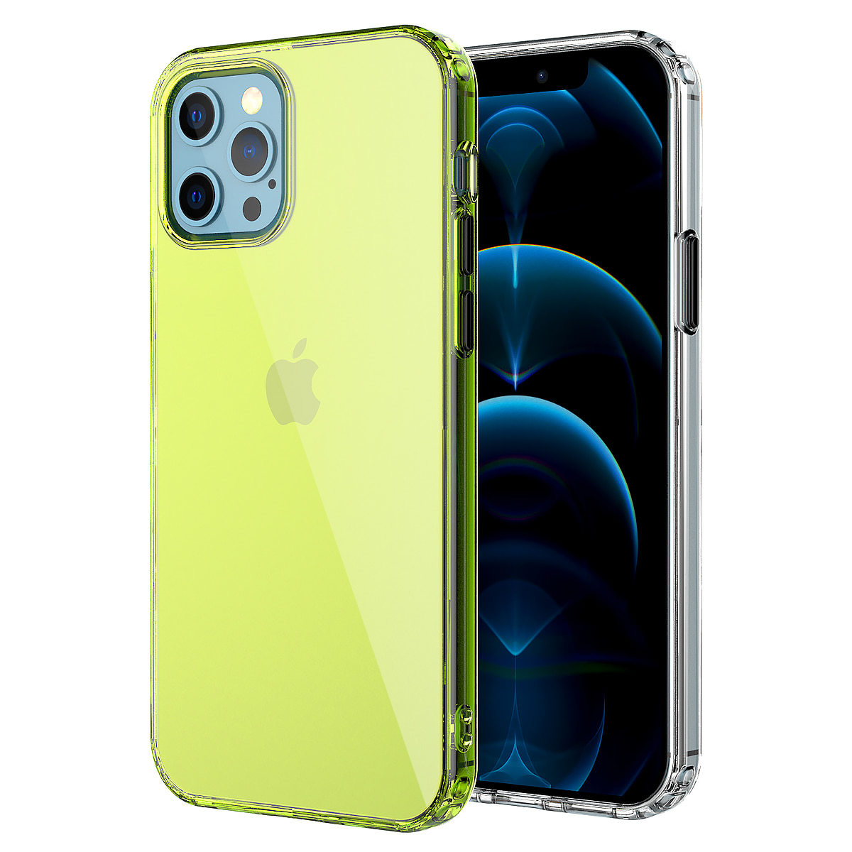 iPhone 12  韓國 araree Duple 螢光黃 混合結構防撞殼