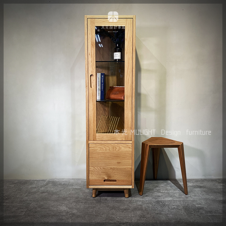 Esther-白橡木玻璃展示高櫃|可訂製