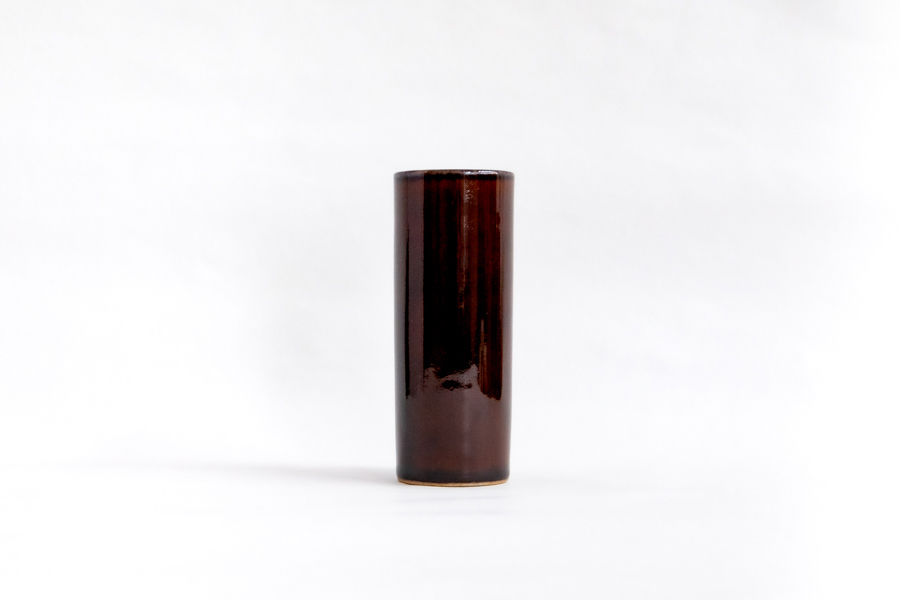 SSS-陶細長湯呑/飴釉