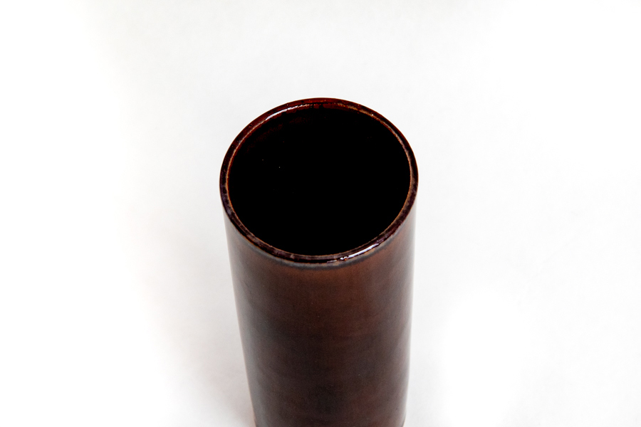 SSS-陶細長湯呑/飴釉