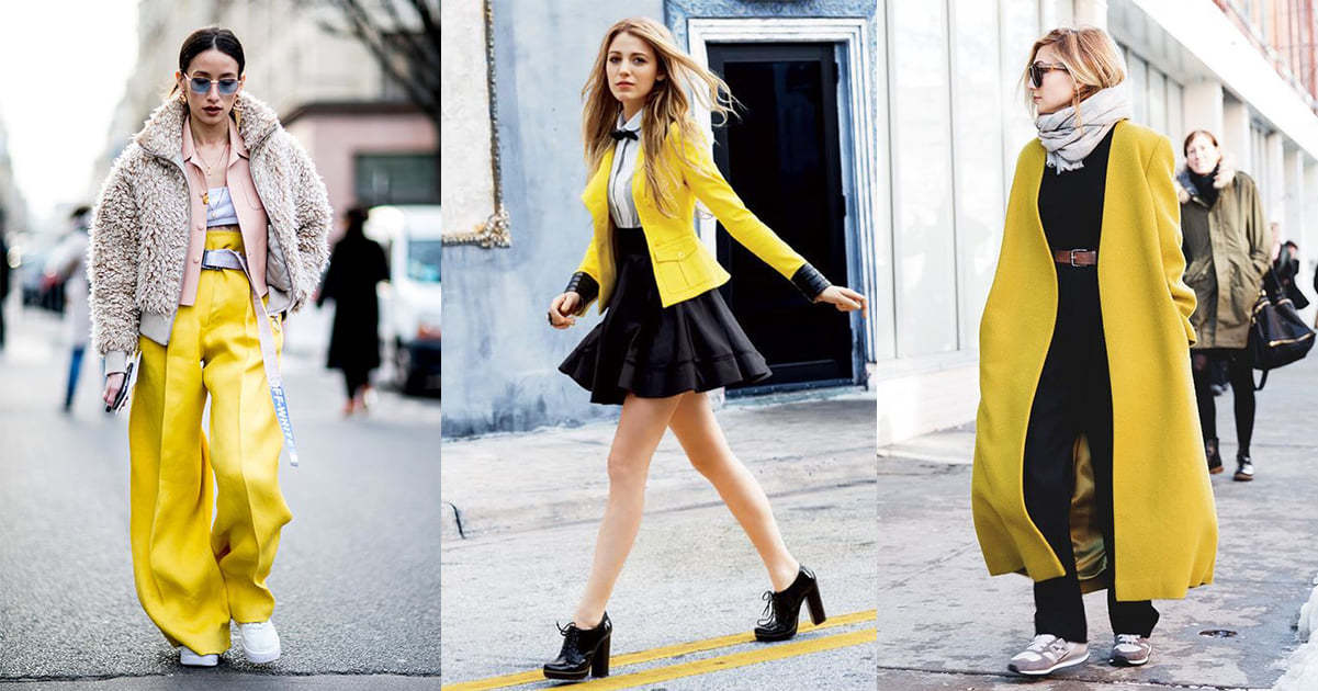 亮麗黃只要搭配基本色系，也能成為衣櫃必備色彩。