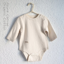 [藍天畫布] 有機棉嬰兒雙層棉連身衣-原米80cm 嬰兒冬季內著