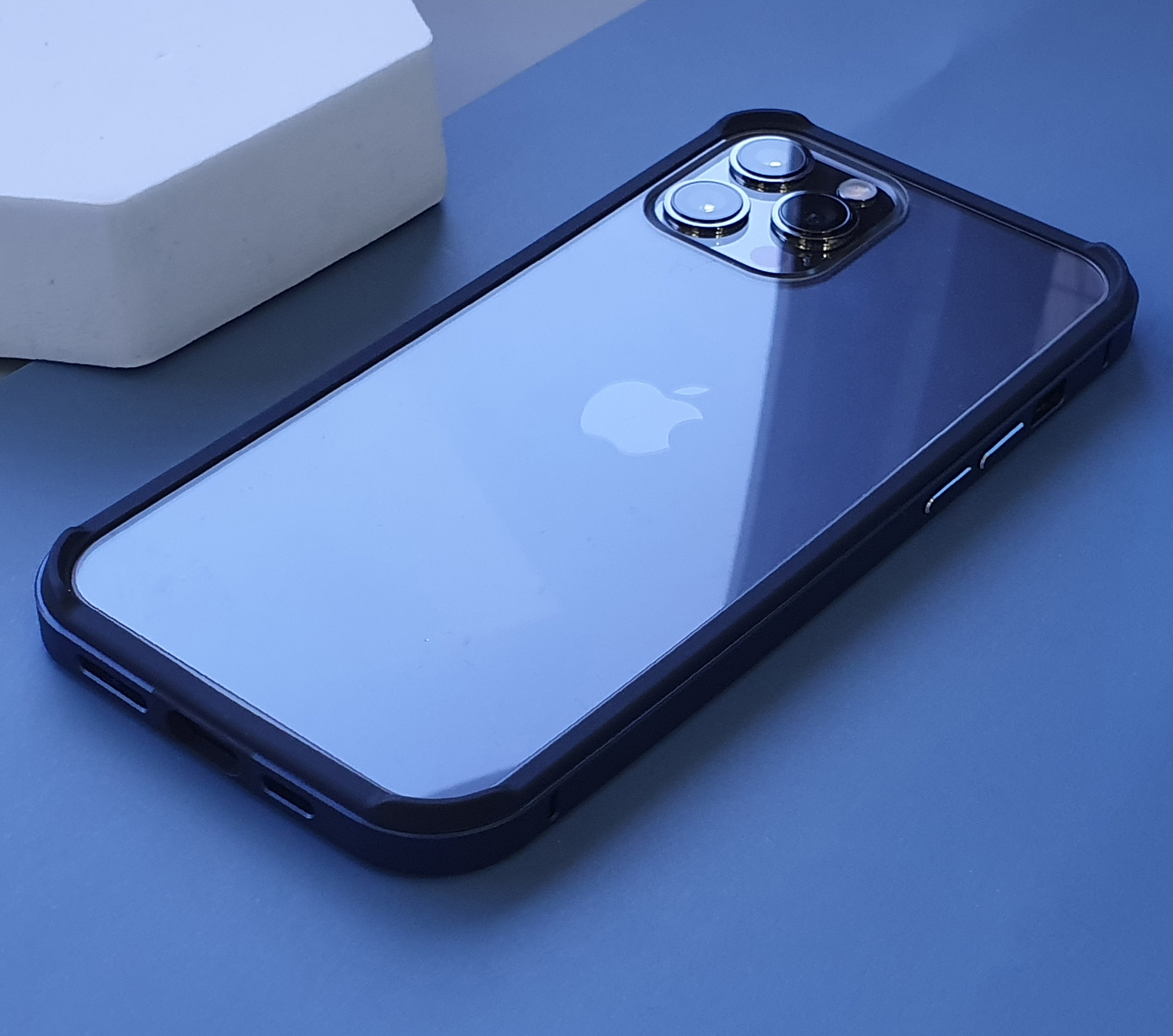 超值優惠組合iPhone12系列 【TRA CASE】金屬TPU防摔雙用殼～（玻璃貼含保固）防摔金屬邊框＋銀幕玻璃貼＋3D鏡頭貼