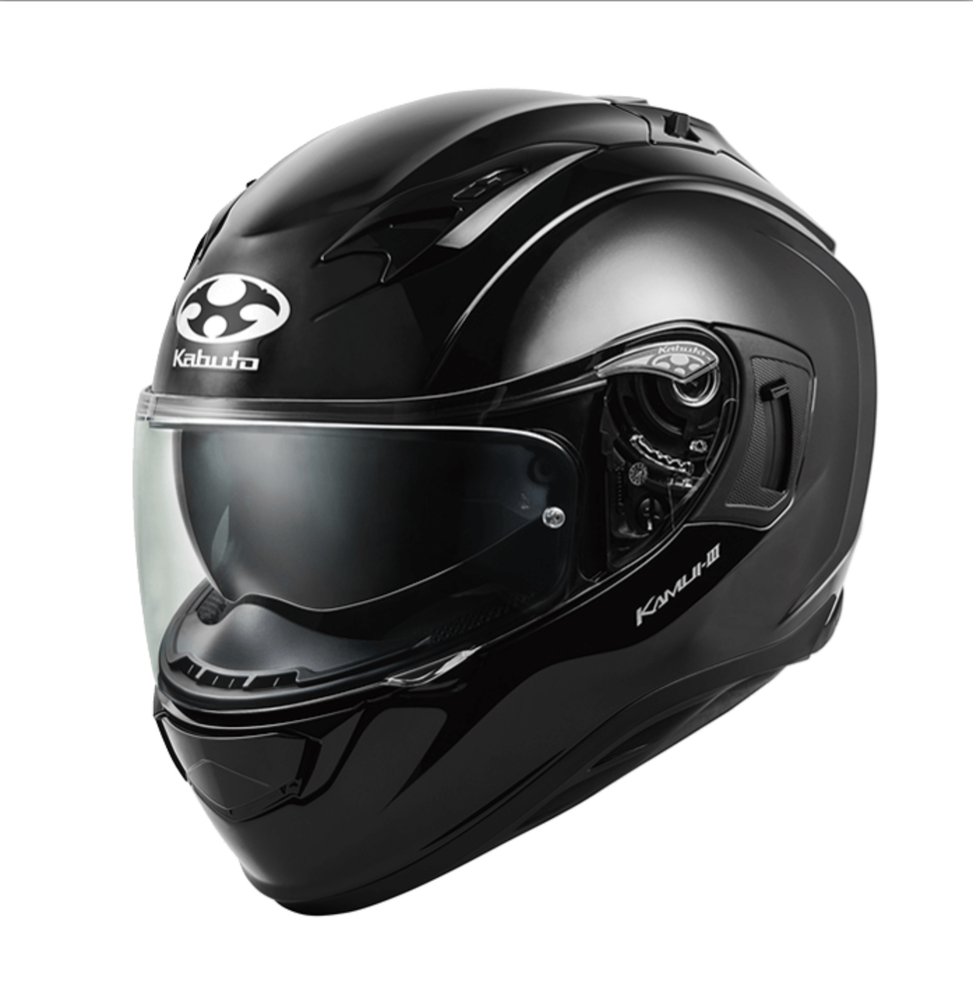OGK KABUTO KAMUI lll 素色 亮黑 內墨片 全罩 雙D扣 神威三 神威3