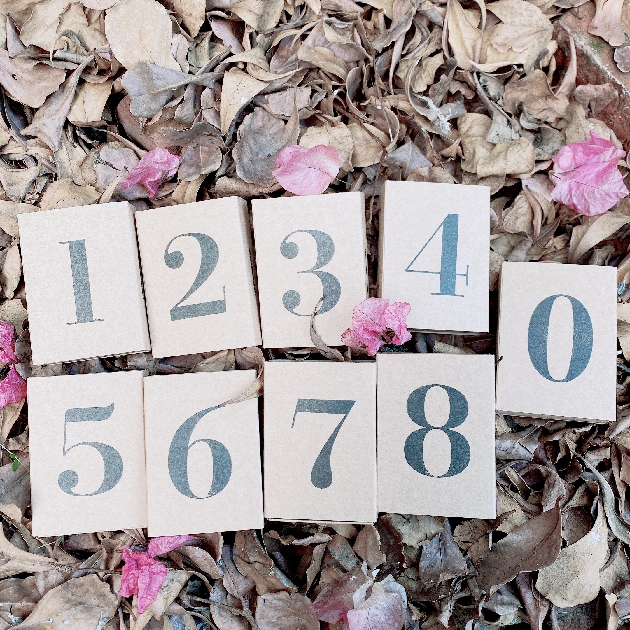 <明體> 中數字 膠版印章 (M)｜一分之一工作室 臺灣