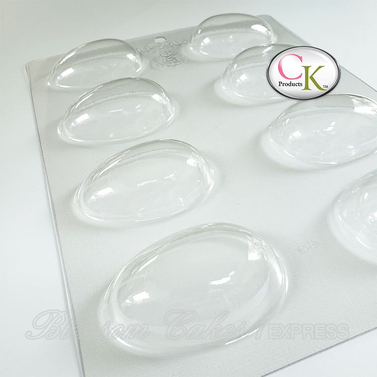 CK 2-1/2" Egg Chocolate Mold (can be used as sugar petal former)