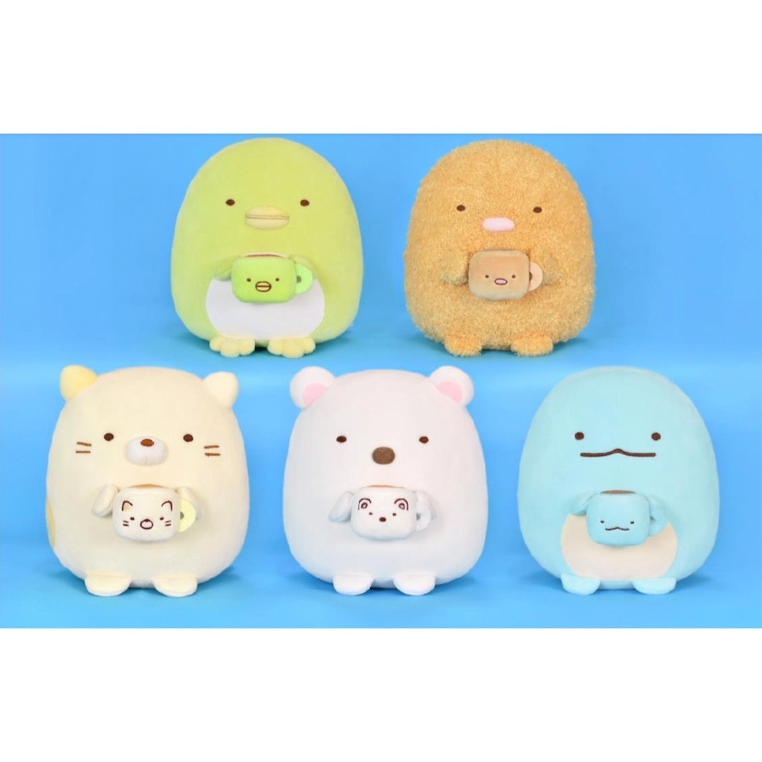 台灣直送-角落絨毛坐姿抱咖啡款