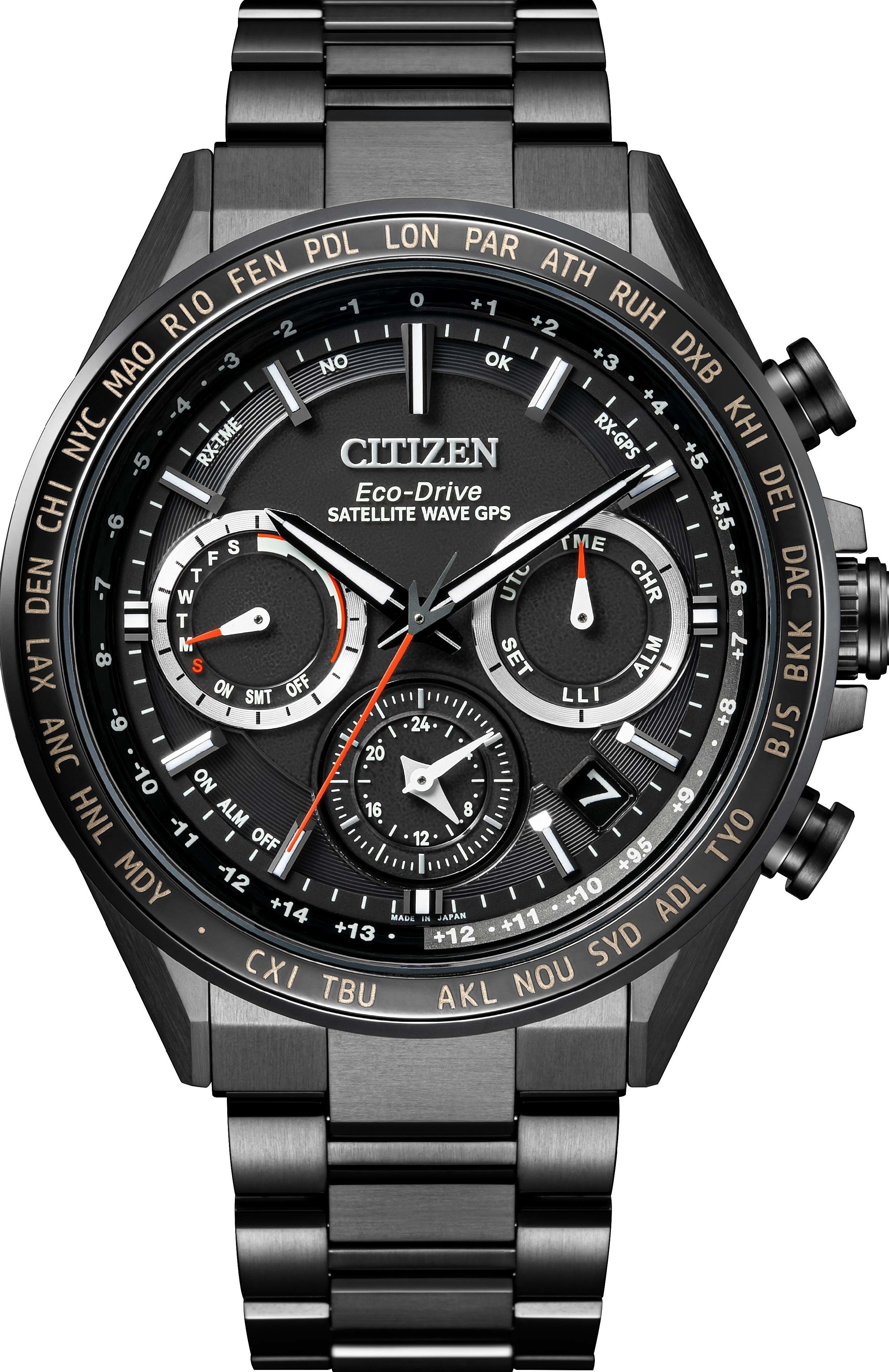 萬年鐘錶 - Citizen 星辰錶  光動能GPS衛星對時 CC4014-62E  錶徑44.3MM