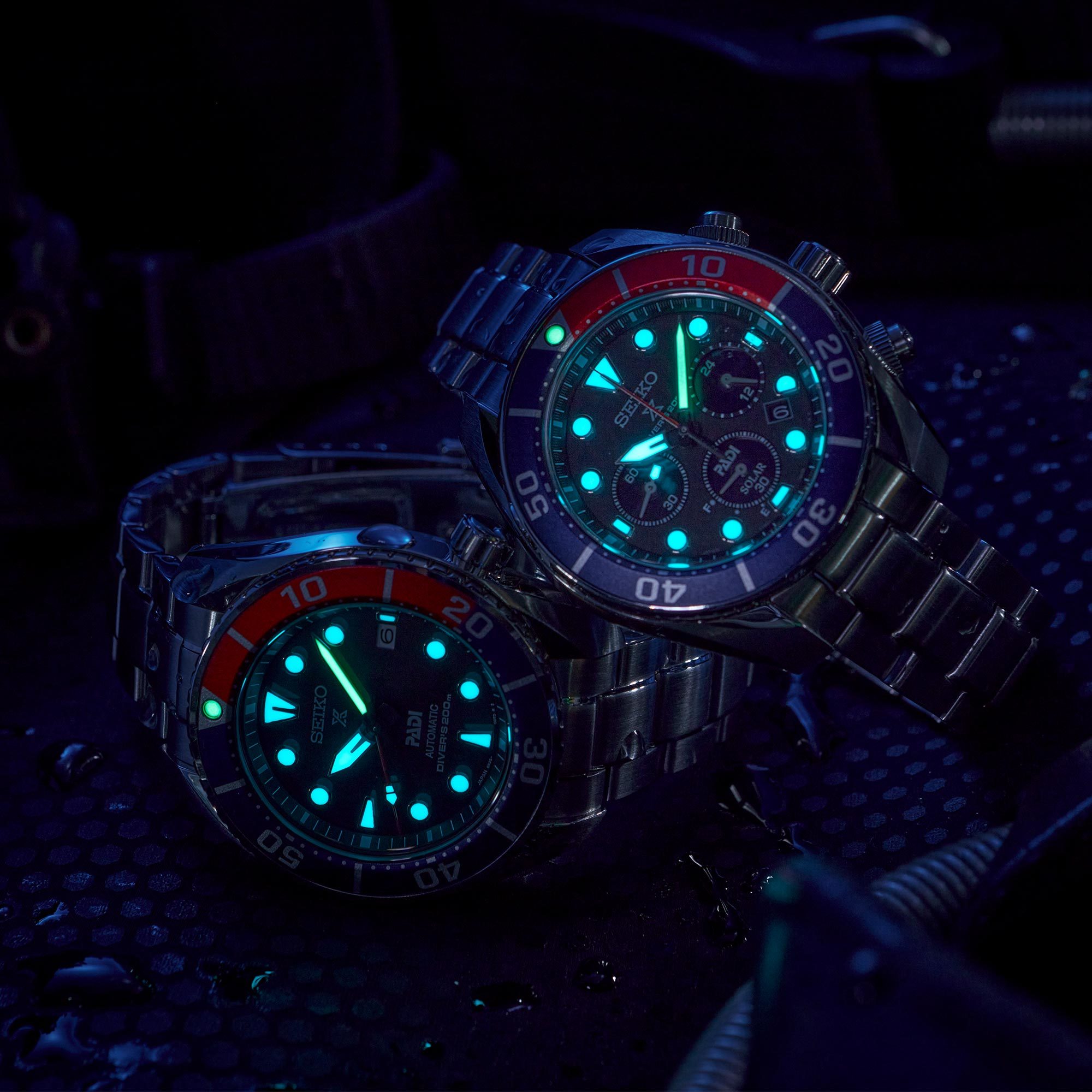 萬年鐘錶 - SEIKO PROSPEX   百事三眼太陽能200米潛水錶  DIVER SCUBA  V192-0AD0R / SSC795J1 錶徑44.5MM