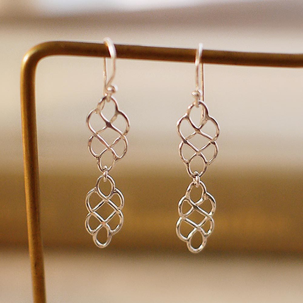 古典蕾絲純銀耳環(玫瑰金/銀色)/SE554