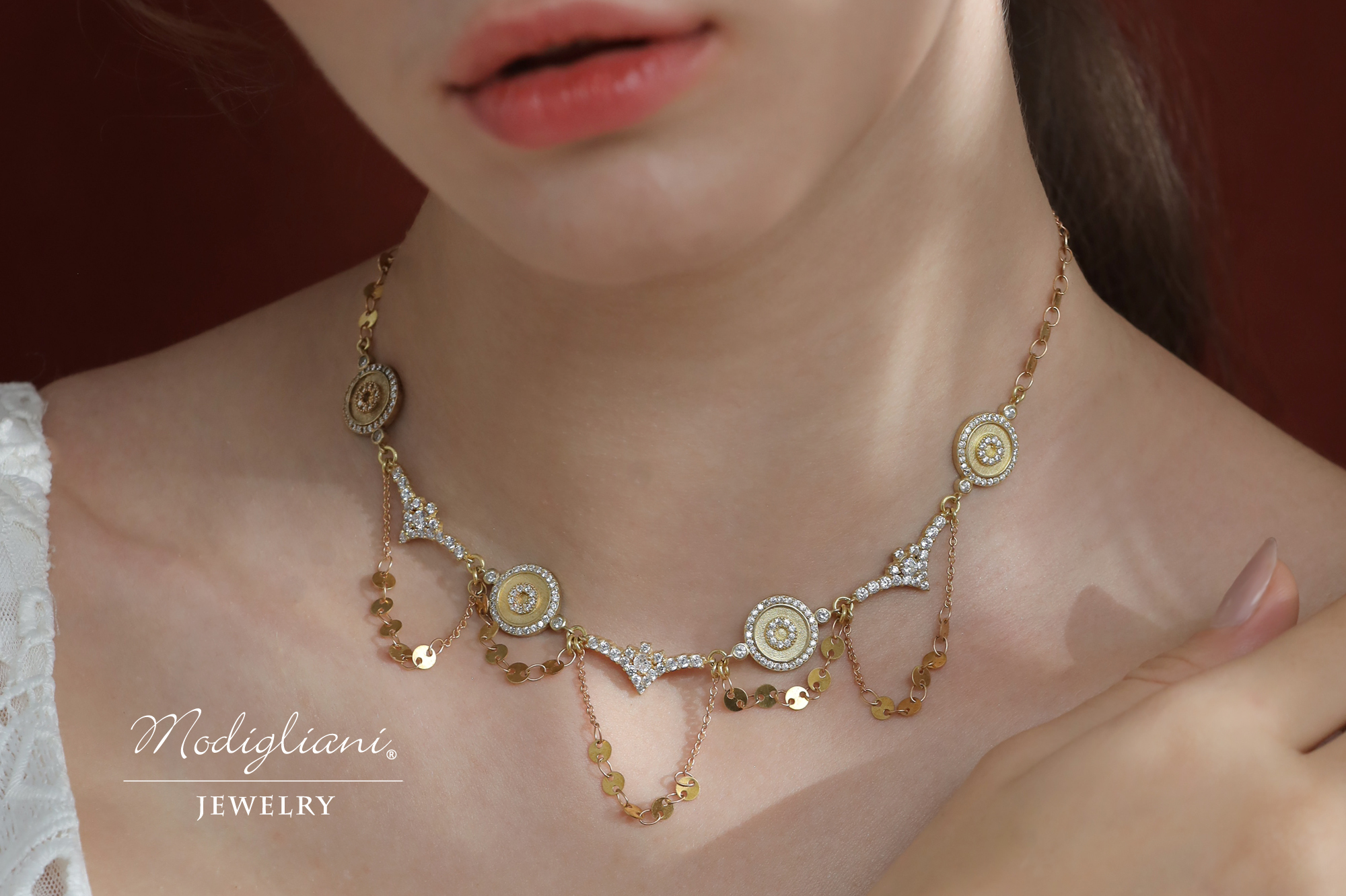 黃銅飾品, 項鍊, 飾品, 黃銅, 鋯石, 華麗, 頸鍊