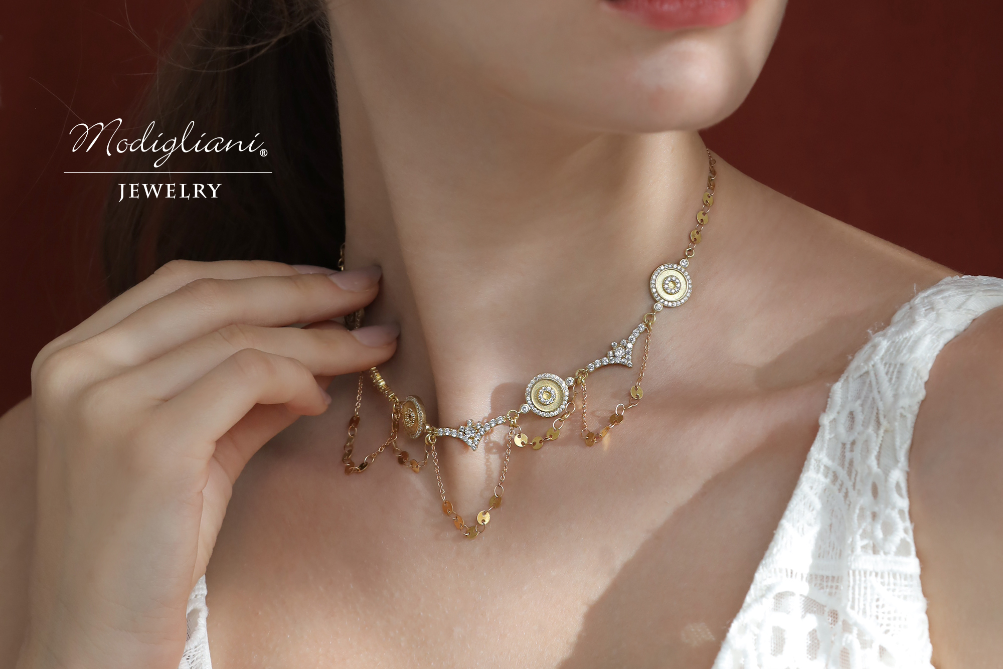 黃銅飾品, 項鍊, 飾品, 黃銅, 鋯石, 華麗, 頸鍊