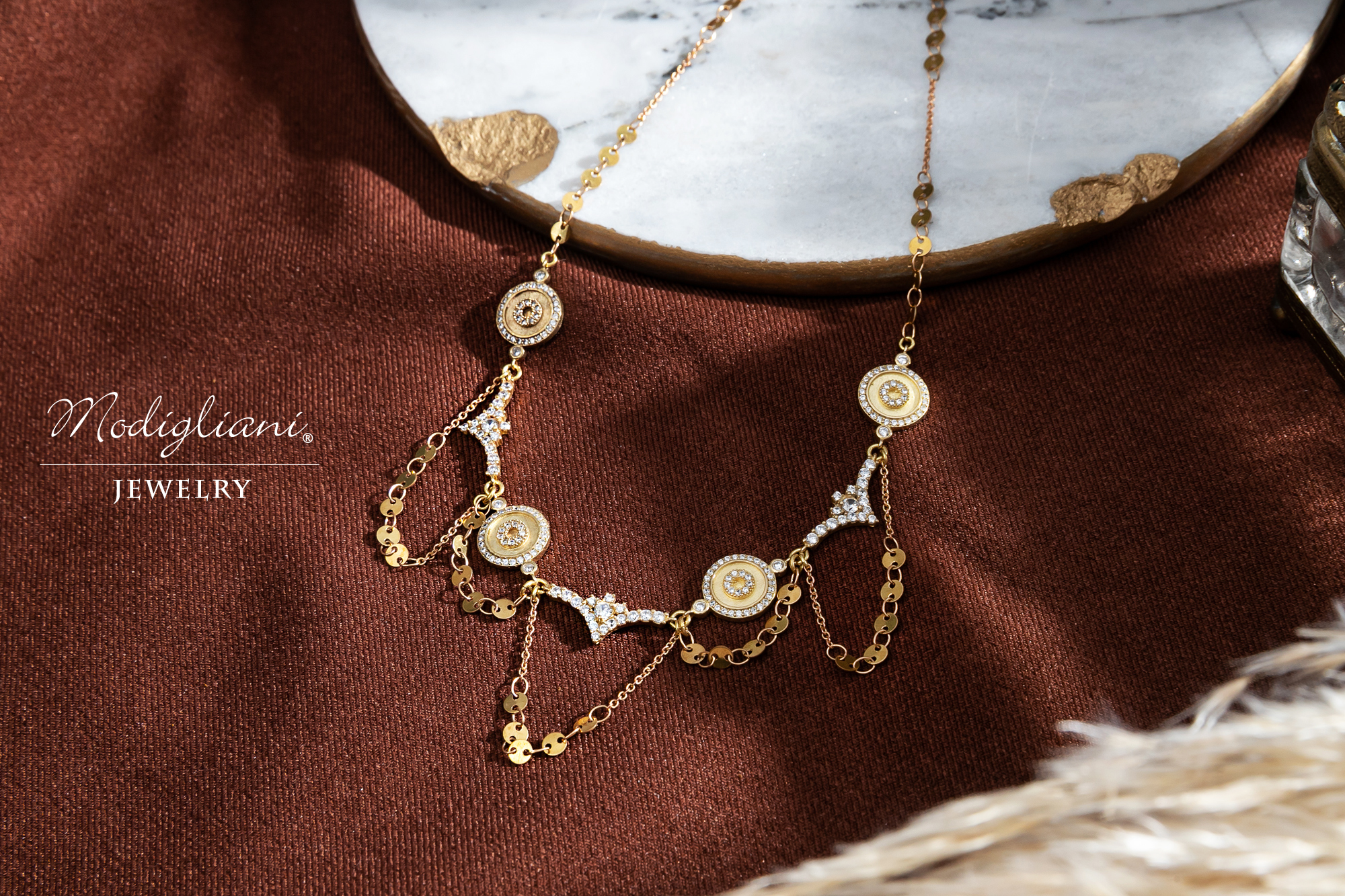 黃銅飾品, 項鍊, 飾品, 黃銅, 鋯石, 華麗, 頸鍊