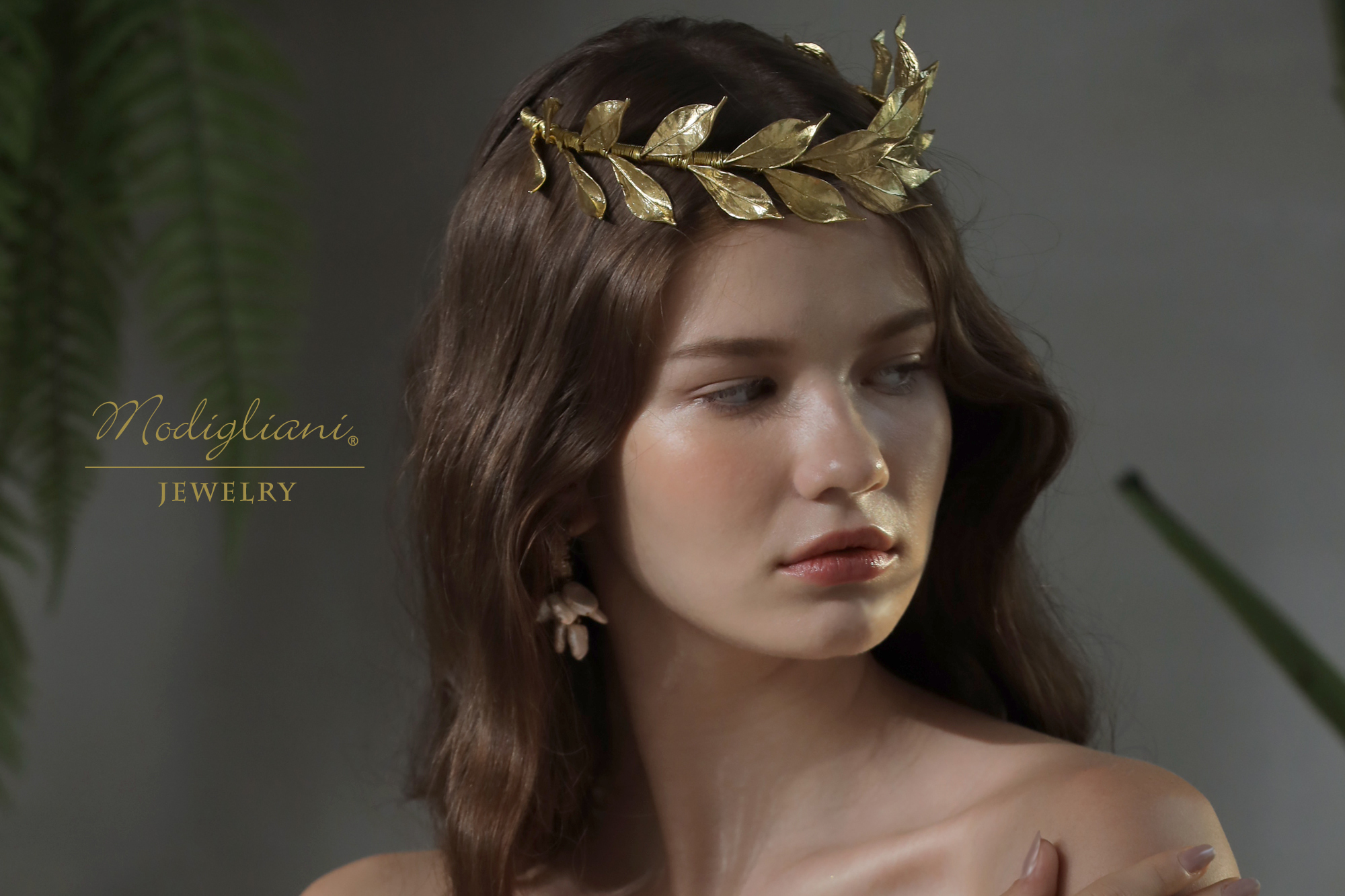 黃銅飾品, 頭飾, 飾品,頭冠, 黃銅,花草,女神,仙氣