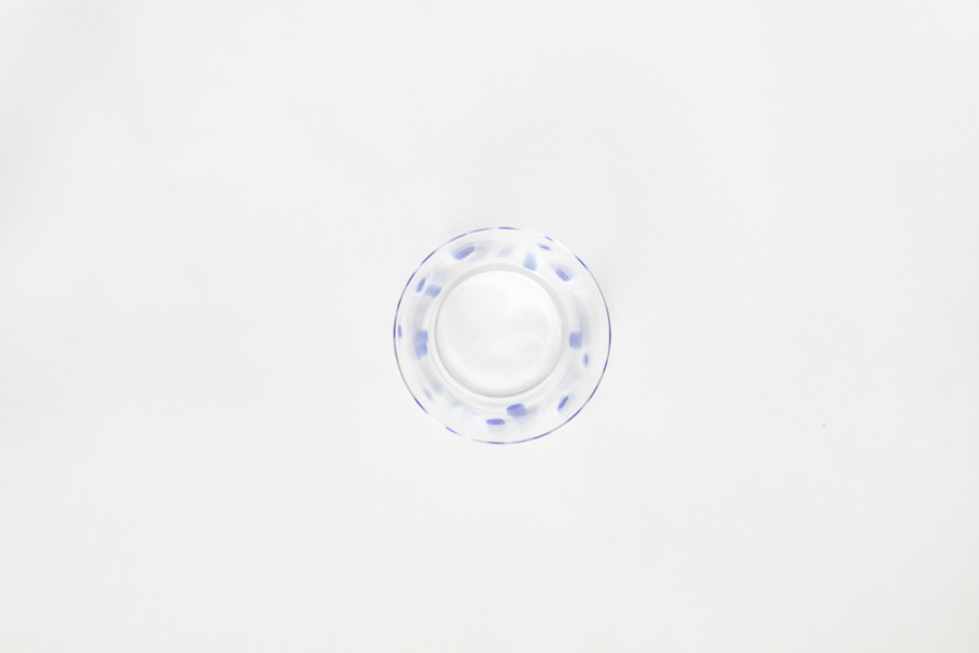 TIME & STYLE-DOT藍圓點玻璃杯