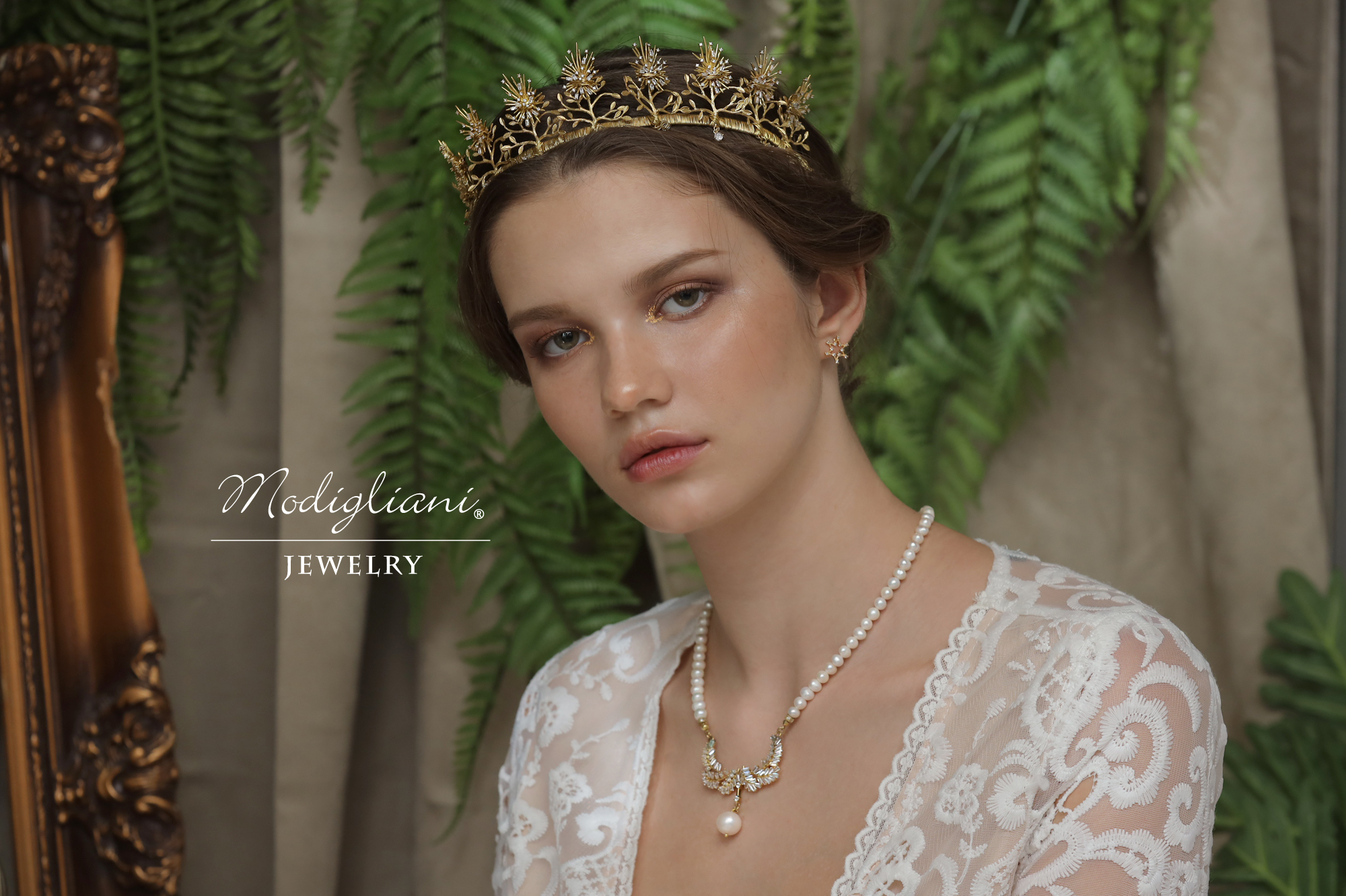 黃銅飾品, 頭冠,頭飾, 黃銅, 鋯石,花草,華麗,搶眼,女王