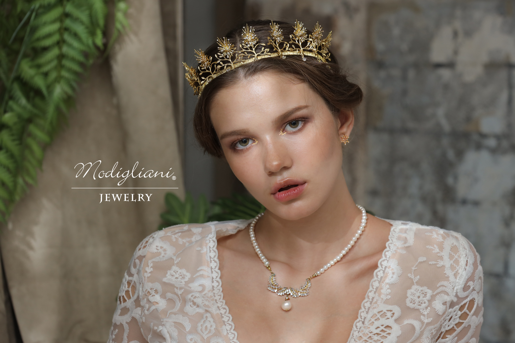 黃銅飾品, 頭冠,頭飾, 黃銅, 鋯石,花草,華麗,搶眼,女王