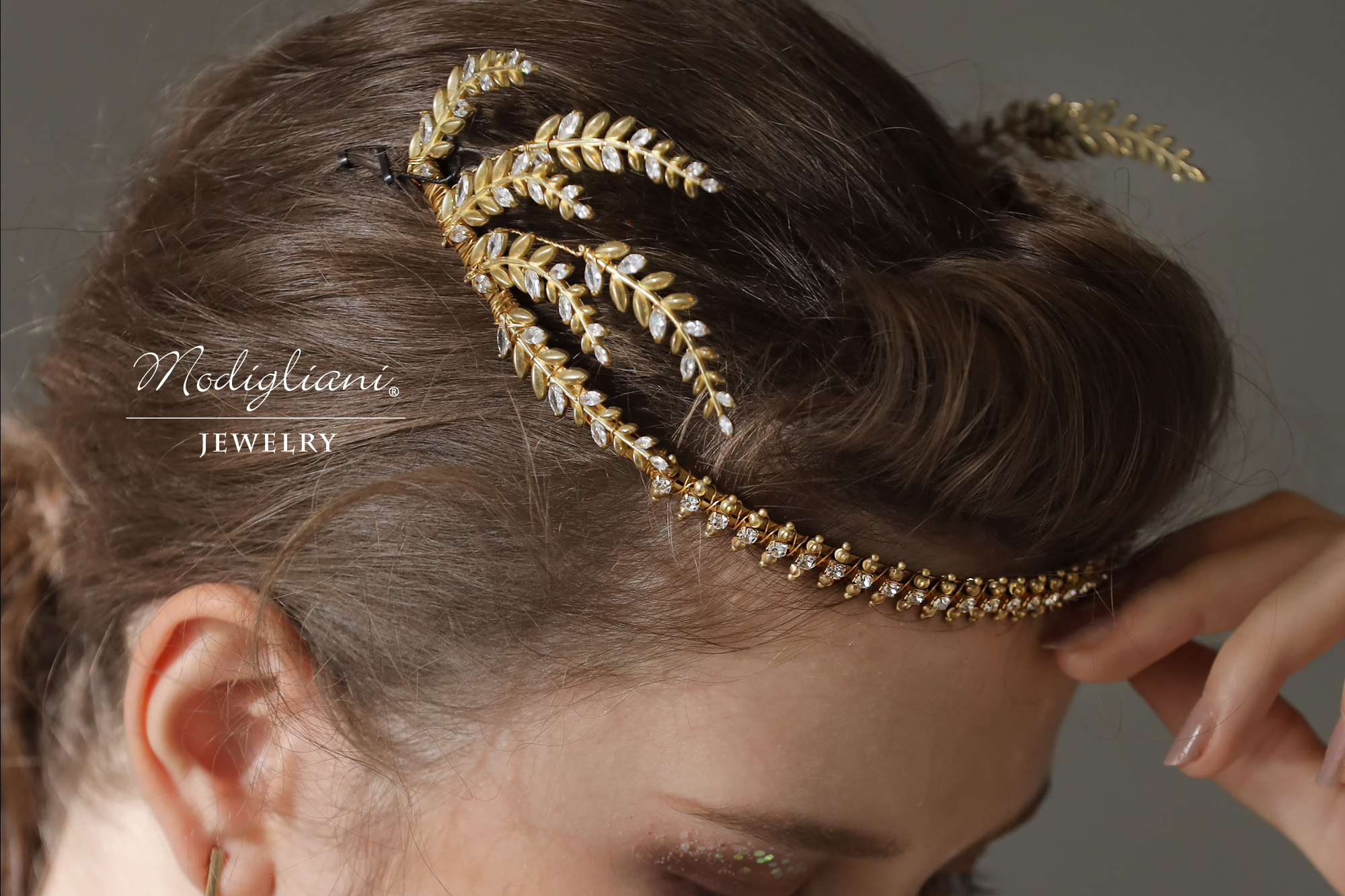 黃銅飾品, 頭冠, 頭飾, 黃銅, 鋯石, 華麗, 搶眼, 仙氣,花草