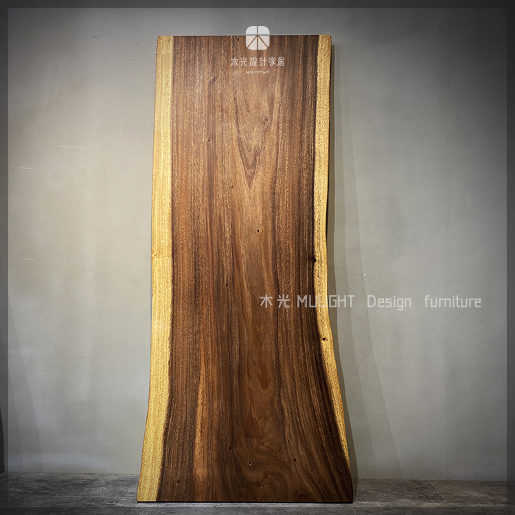 雨豆原木一枚板【含鐵腳】 尺寸:長199*寬72-80*厚6CM