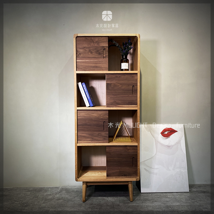 明日雙色全實木收納書櫃|可訂製