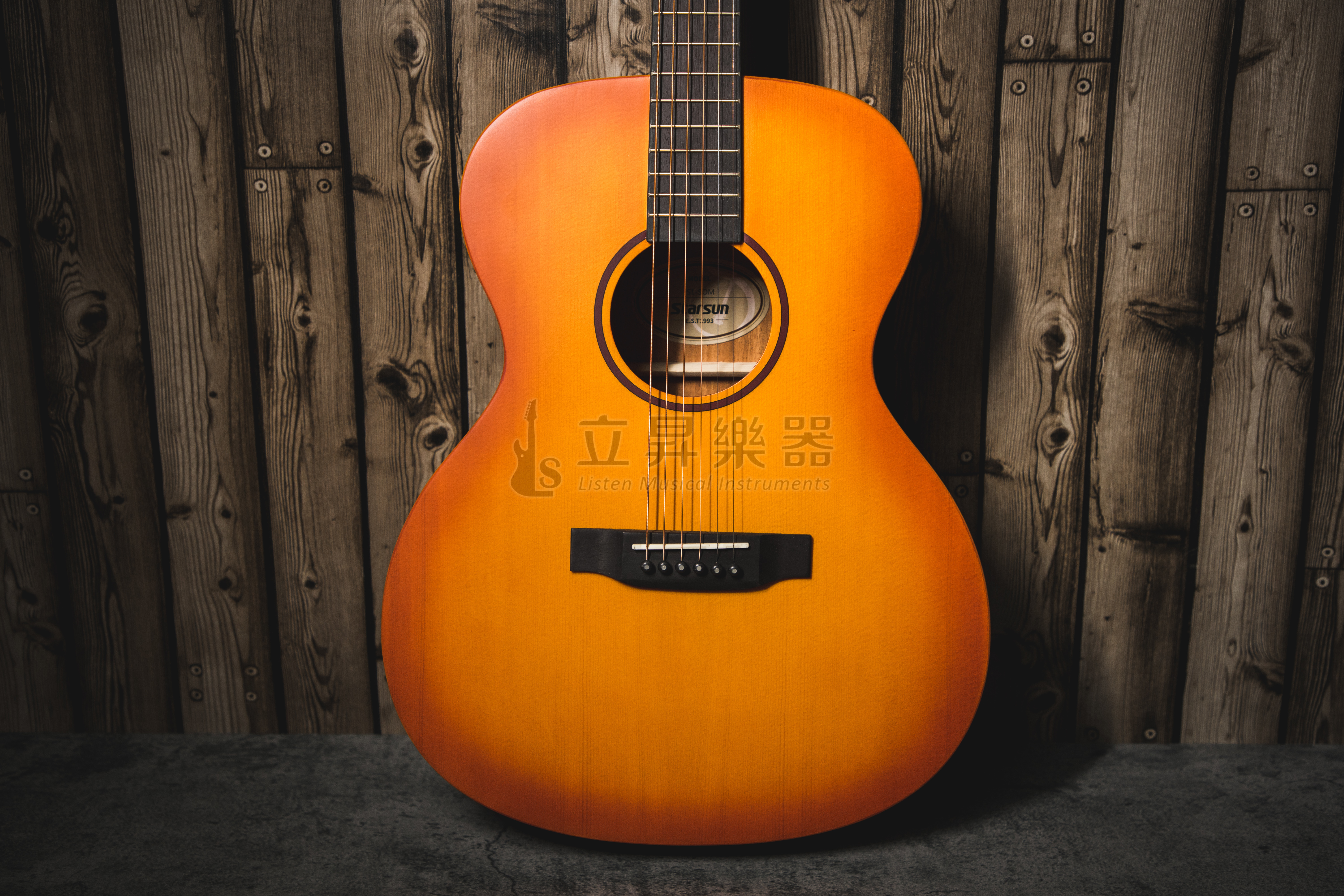 STARSUN S1SOM 木吉他 雲杉面單 番茄炒蛋色 (附原廠15mm厚袋)