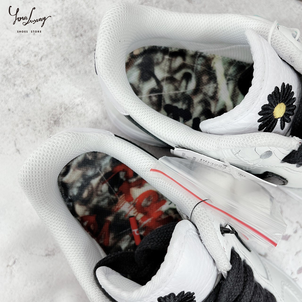 【Luxury】 現貨出清特價優惠 GD X NIKE AIR FORCE 1 白 黑 權志龍 雛菊 刮刮樂 板鞋 休閒鞋
