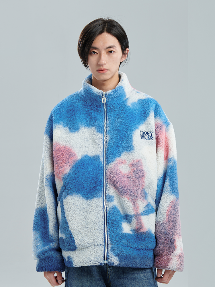 I DON‘T SMOKE 渲染 立領 羊羔絨 外套DONSMOKE Don’t Smoke