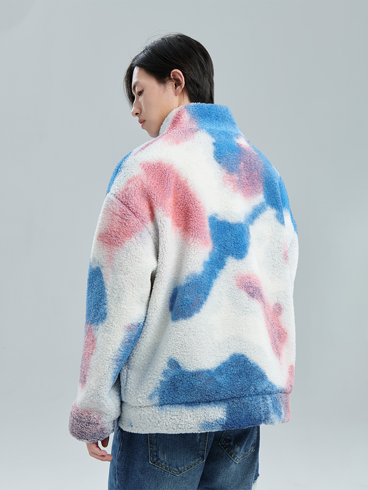 I DON‘T SMOKE 渲染 立領 羊羔絨 外套DONSMOKE Don’t Smoke