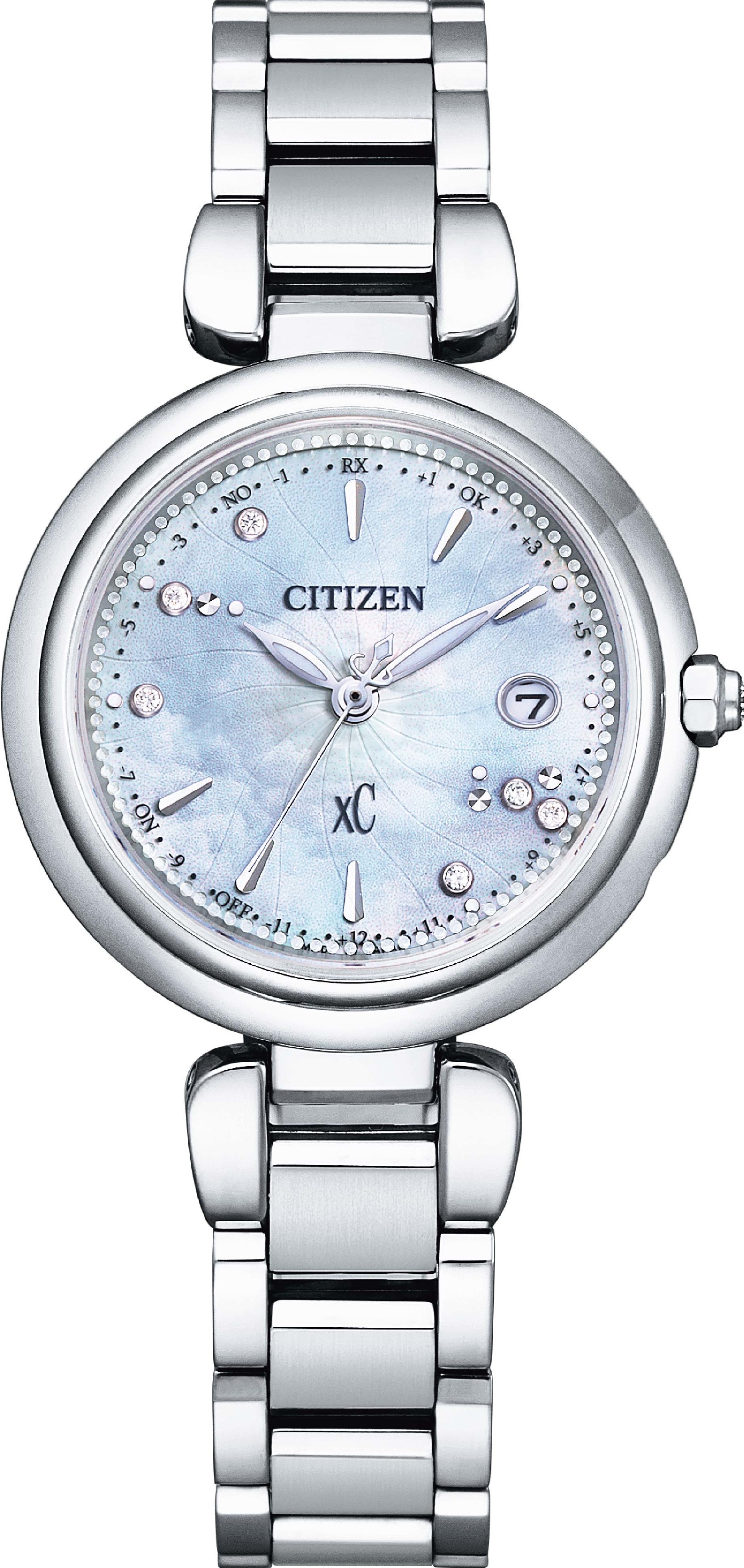 萬年鐘錶 - Citizen 星辰錶  XC    限量發行 光動能電波女錶  ES9461-51W  錶徑29MM