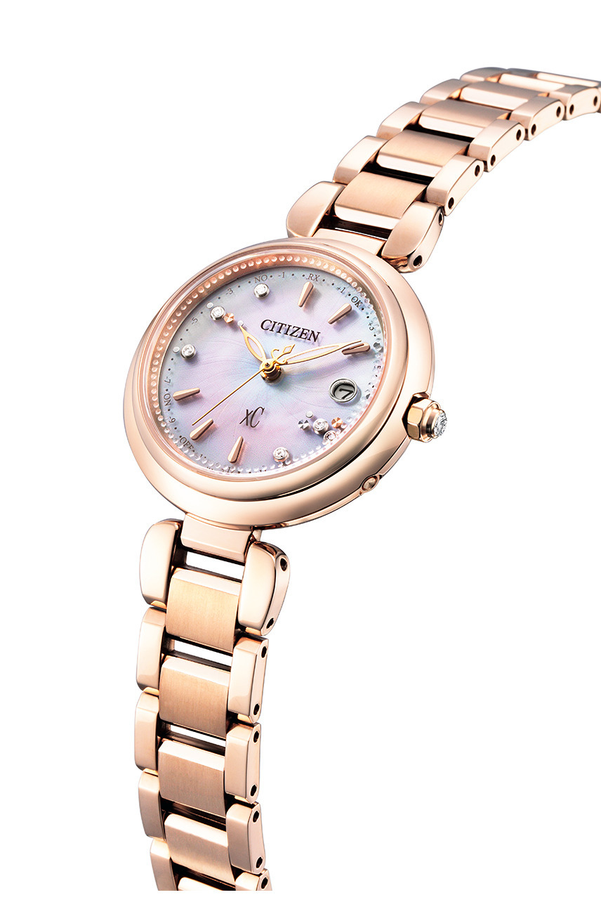 萬年鐘錶 - Citizen 星辰錶  XC    限量發行 光動能電波女錶  ES9467-54W   錶徑29MM