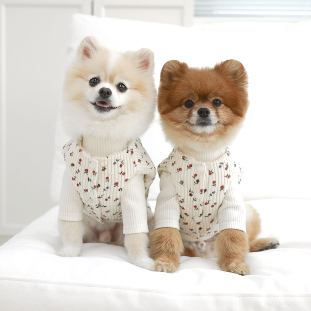 💟 Near by Us 💟 Flora 小花雙面背心+圍巾組