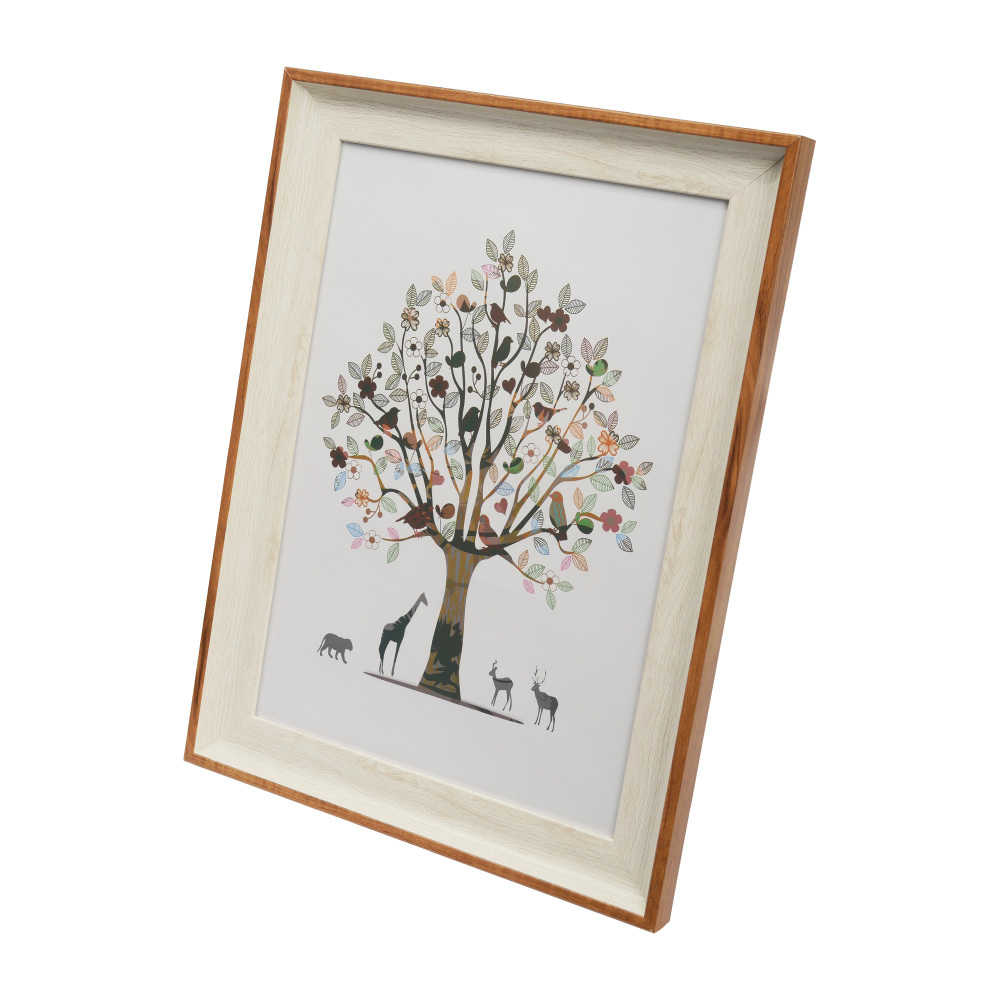 歐款A4獎狀證書相框 - 雙色白木