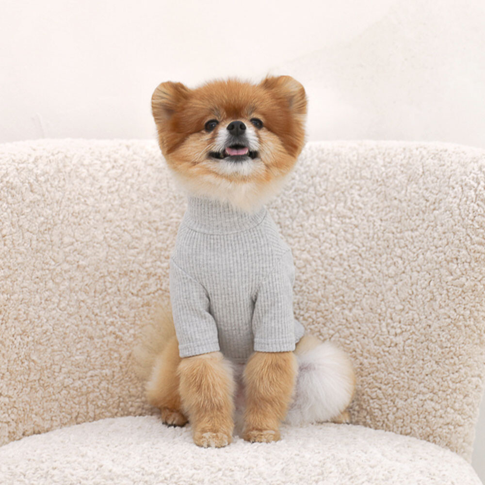 💟 Near by Us 💟 基本款高領衫(灰)