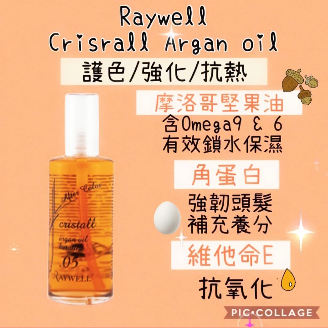 Raywell Cristall  角蛋白堅果精華油 100ml