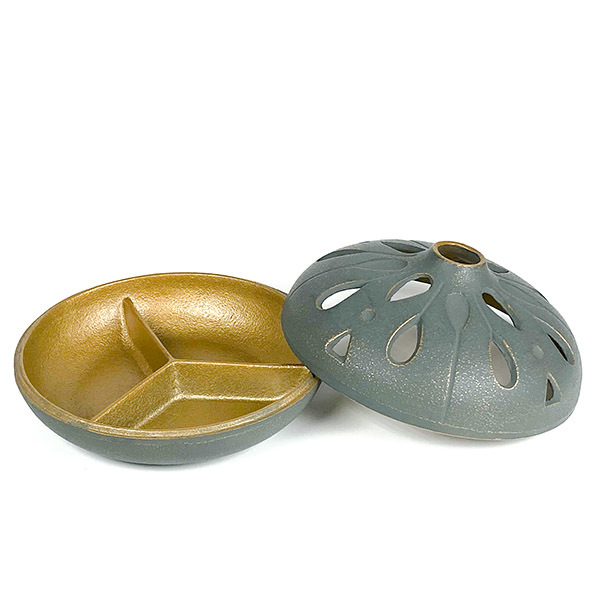 【岩鑄】雫 蚊香爐-青銅色