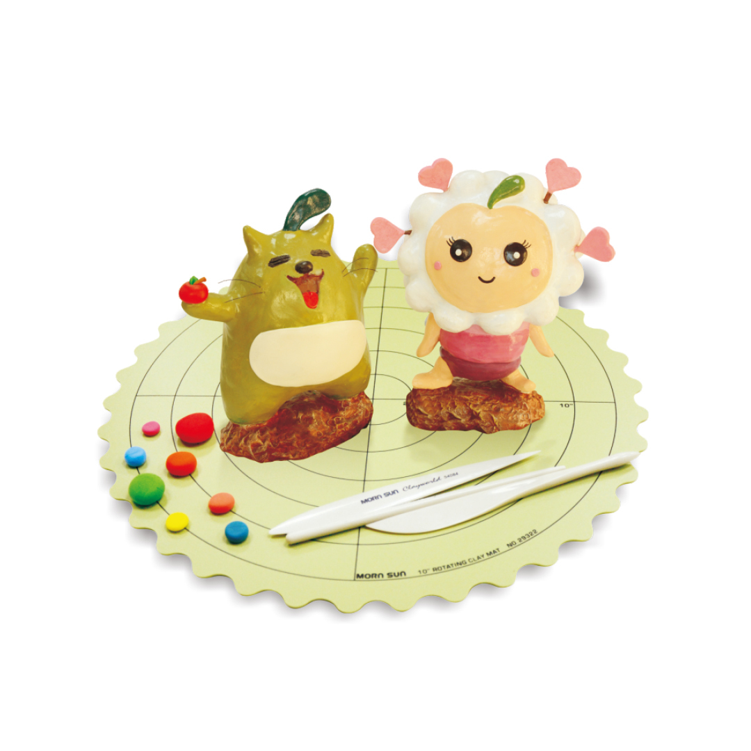 【環保撥動式黏土旋轉墊】直徑34cm 墊板 黏土工具 黏土墊 黏土DIY 手做DIY 親子黏土創作台