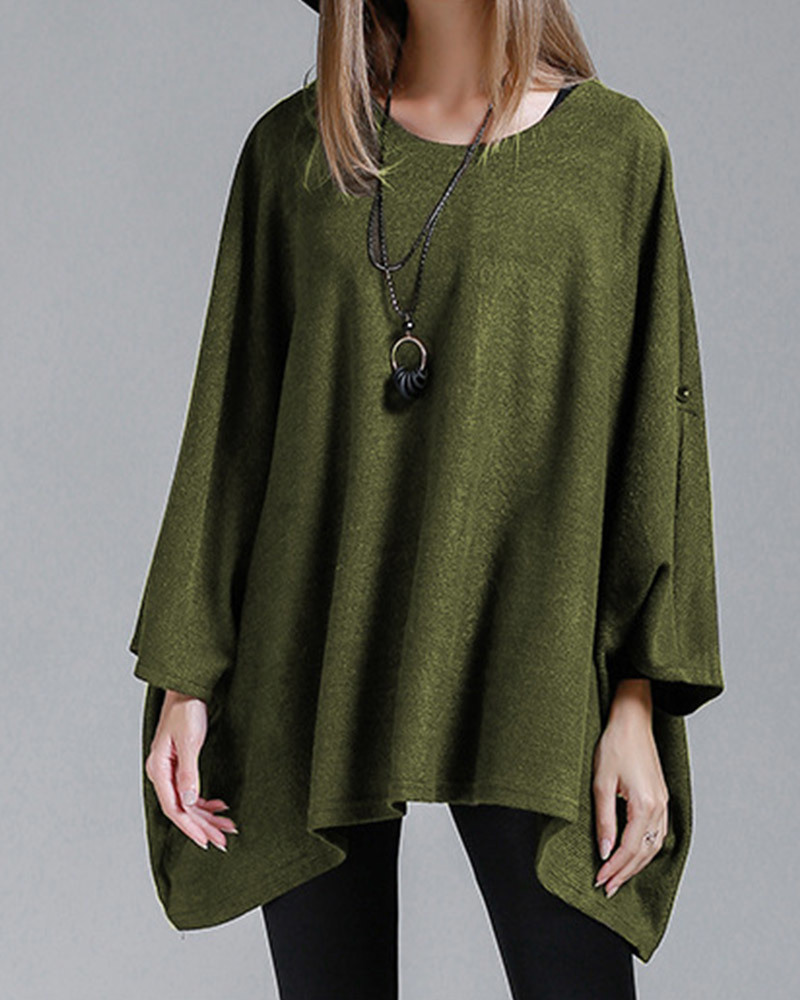 苔綠/黑【零碼出清不退換】反褶飛鼠袖毛料斗篷