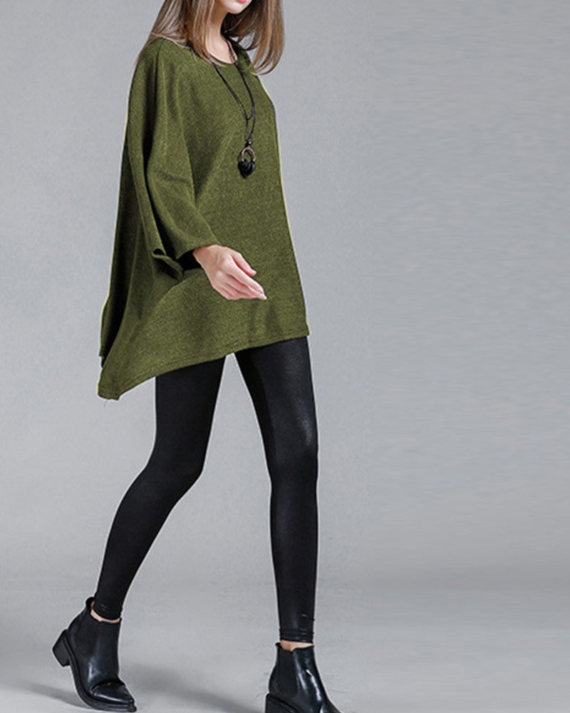 DEER 反褶飛鼠袖毛料斗篷 苔綠