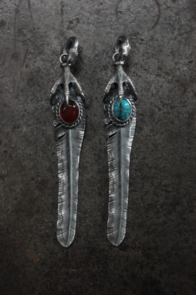 SE-544 鷹腿 w fm+紅玉髓/綠松石吊墜