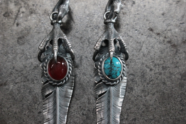 SE-544 鷹腿 w fm+紅玉髓/綠松石吊墜