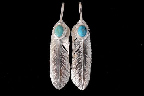 <預訂> Life系列 純銀蛇圈松石羽毛大碼