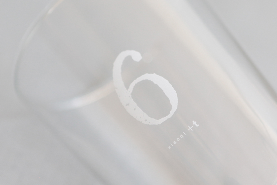 +t企劃-數字杯-6 /白 玻璃杯