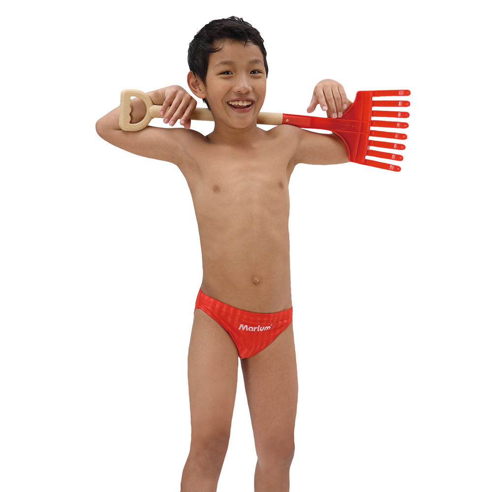 MAR-8103J 小男競賽型泳裝─紅色