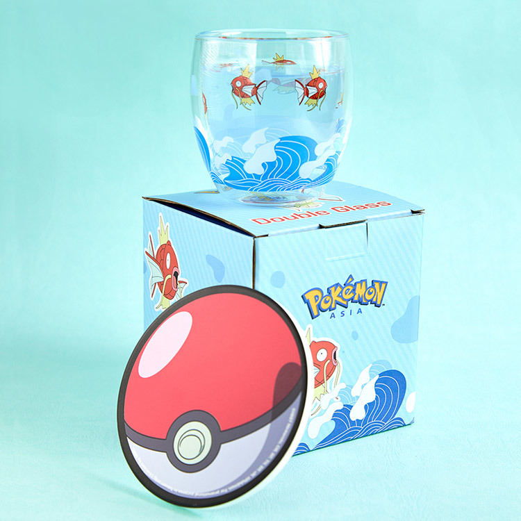 寶可夢雙層造型玻璃杯-鯉魚王