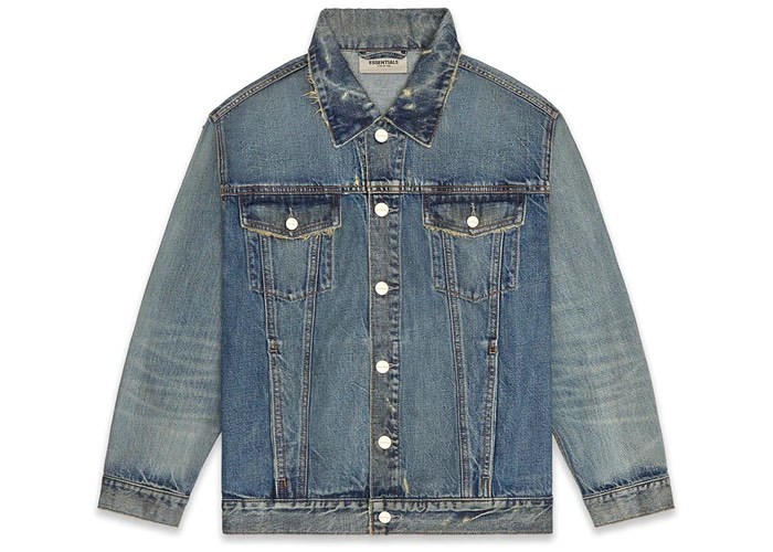 [現貨] Fear Of God Essentials Denim Trucker Jacket "Navy"