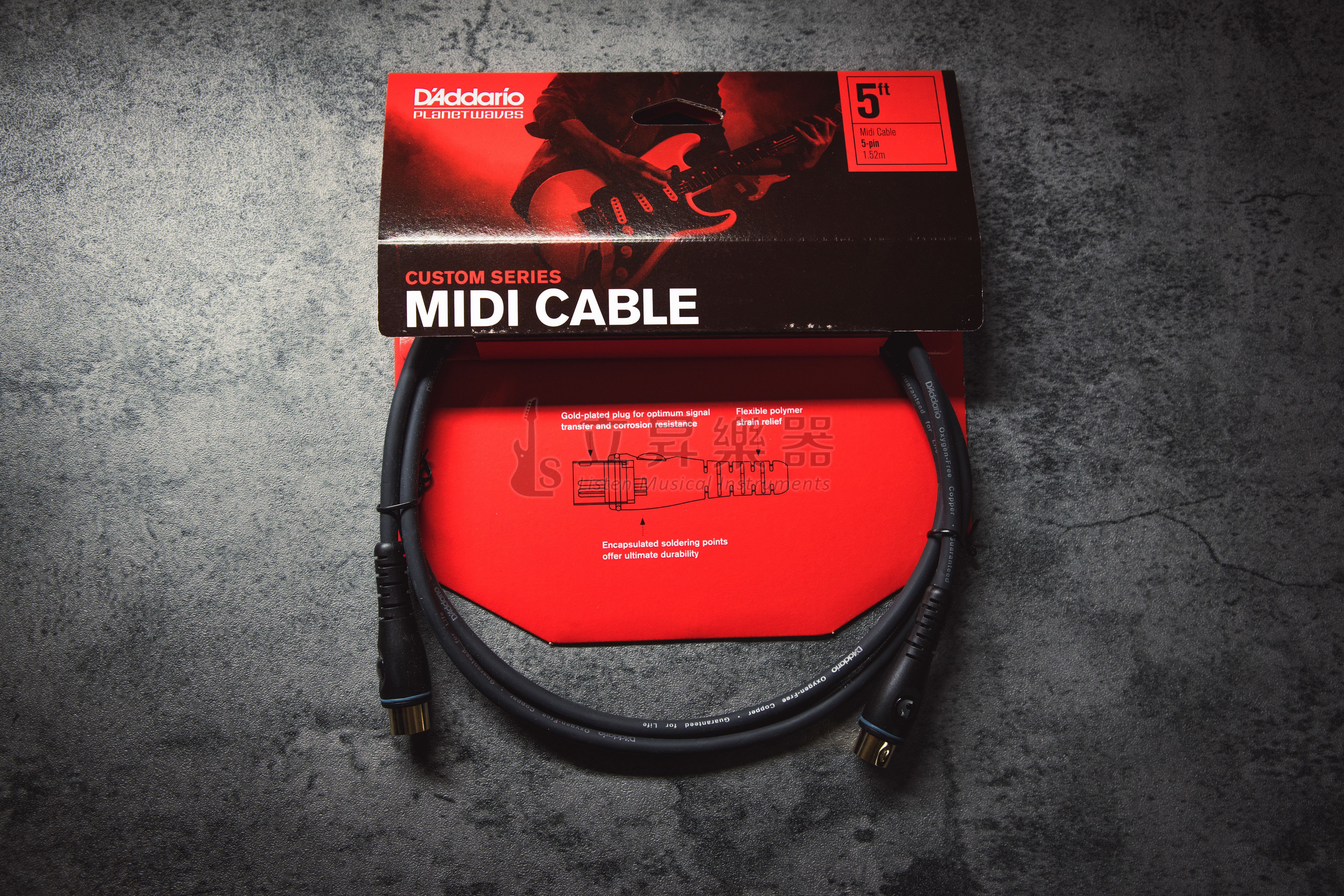 Planet Waves PW-MD-05 耳機頭 MIDI線  5呎