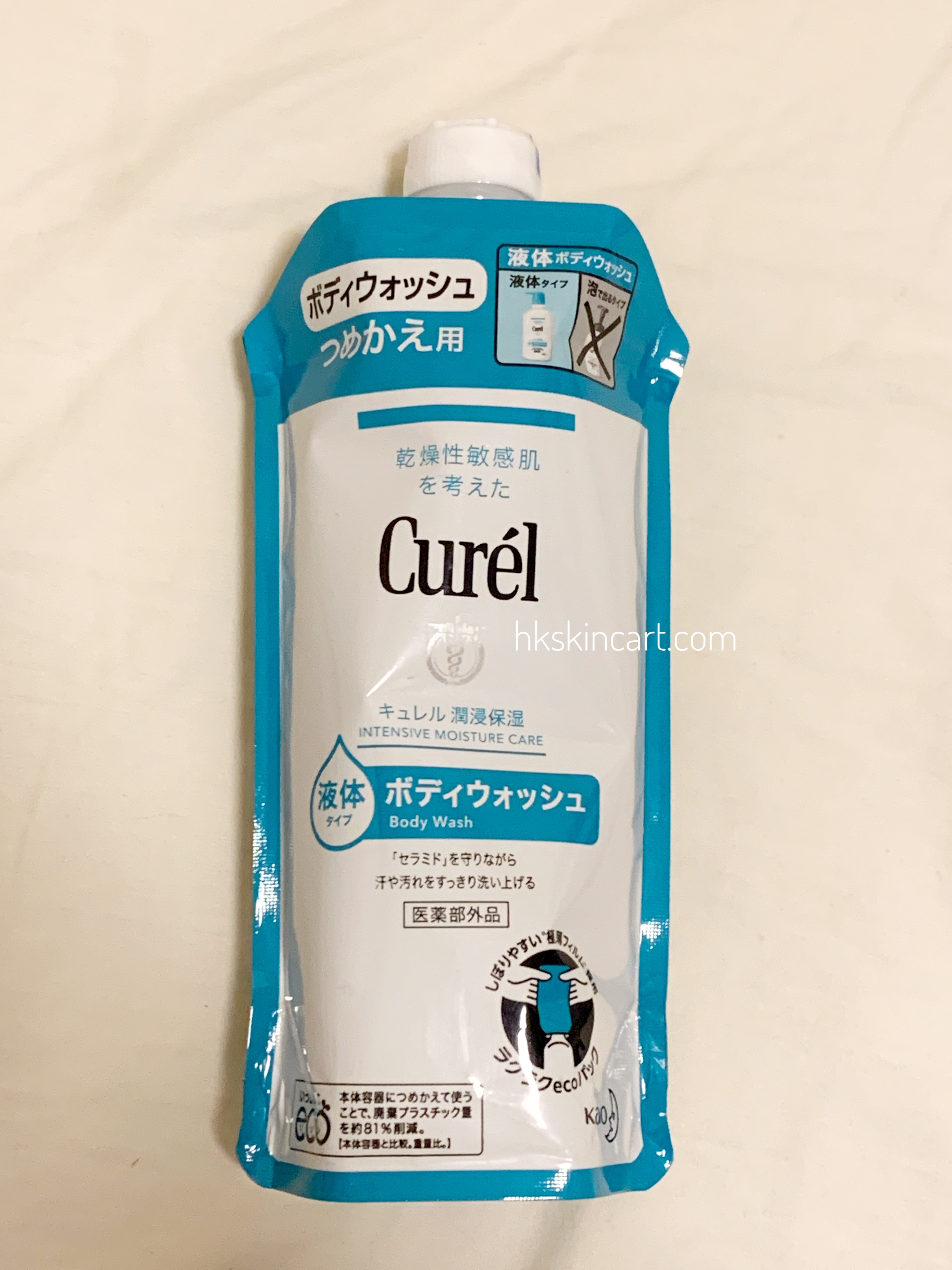 Curel 柔潤保濕沐浴露(日本限定補充裝) 340mL｜日本代購｜香港｜3件包速遞