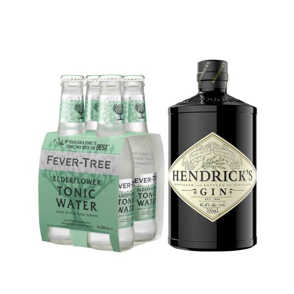 Hendrick's Gin + Fever Tree Elderflower Tonic x 4 btls
