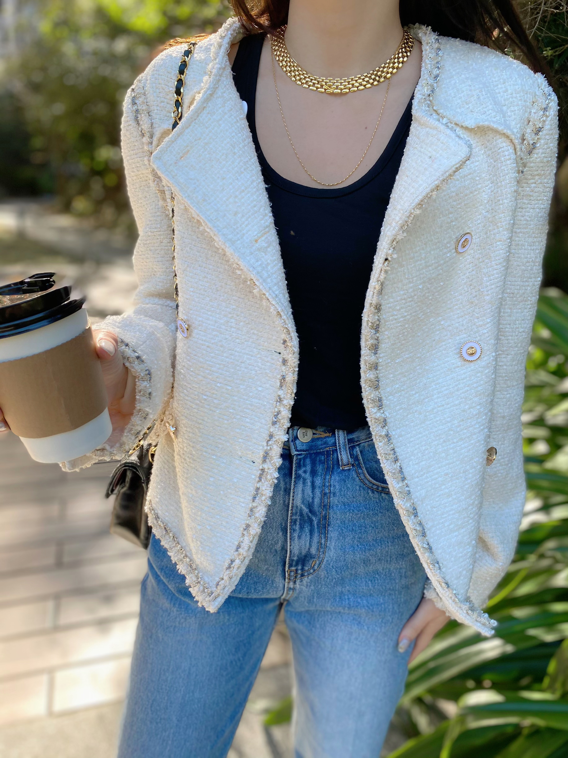 Limited Gold Retro Checkered Necklace (Wider)