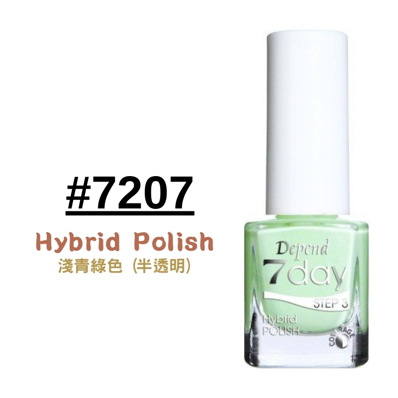 7day 仿GEL甲快乾甲油 7207 淺青綠色 (半透明)